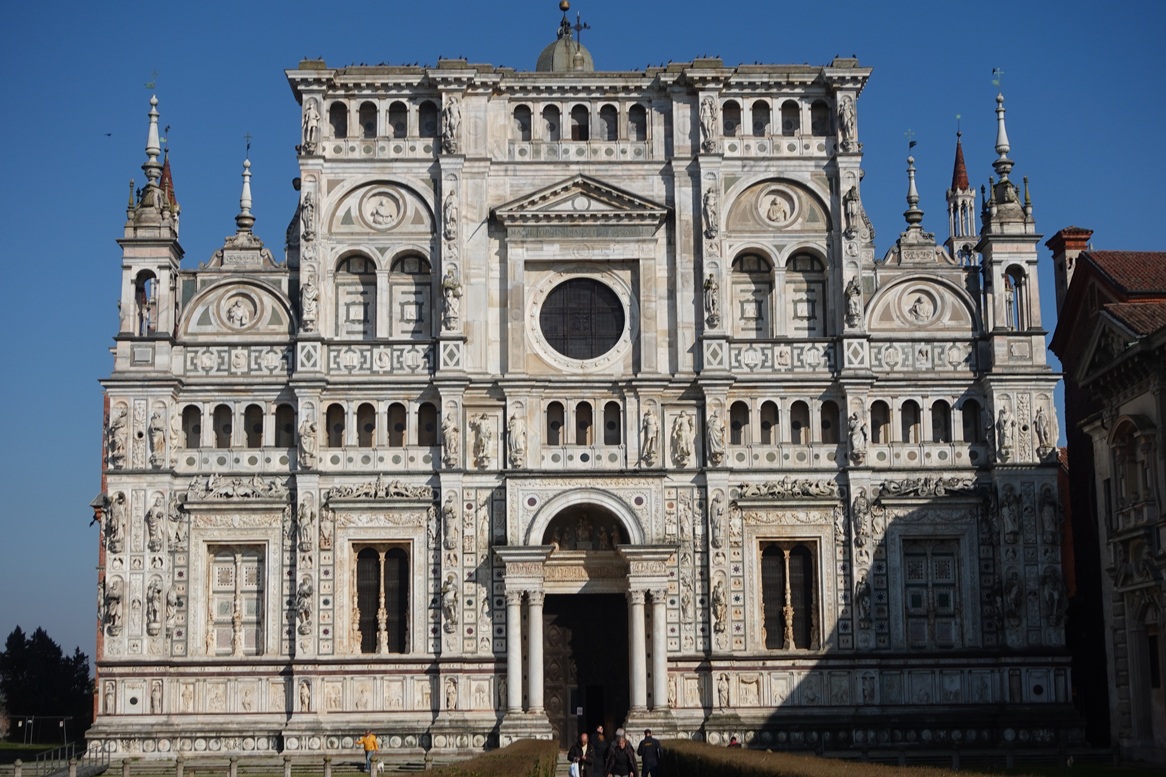 Church facade, Certosa di Pavia