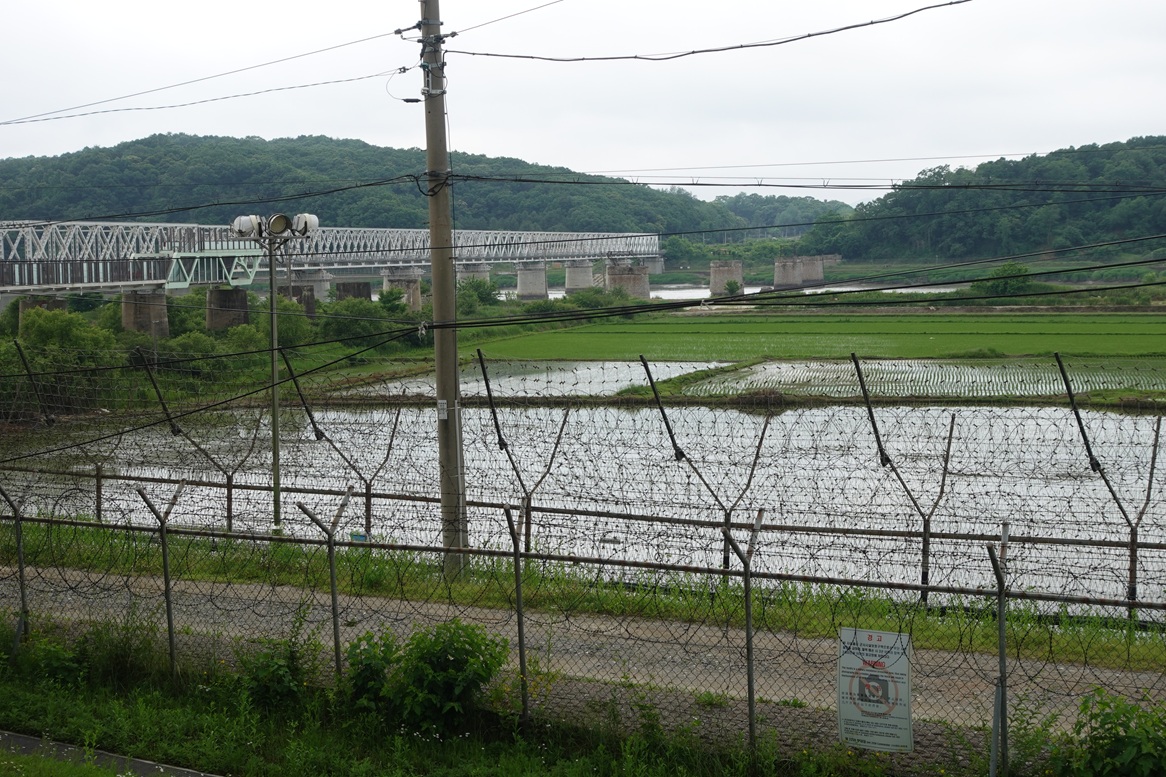 View of Freedom Bridge, connecting South and North Korea