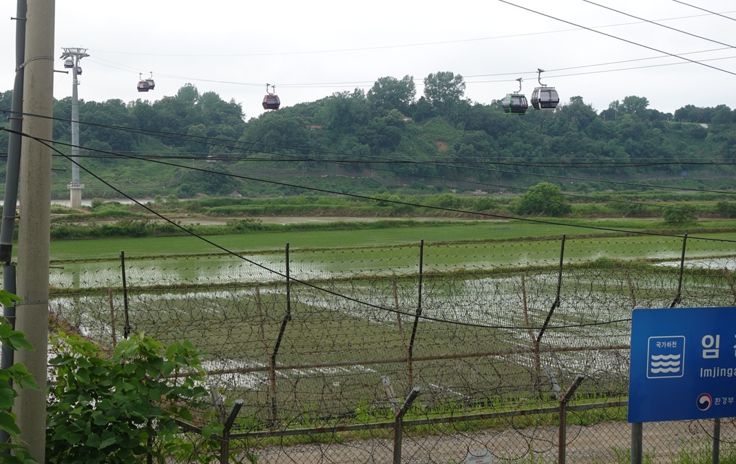 Cablecar transport across the Civilian restriction line in the DMZ