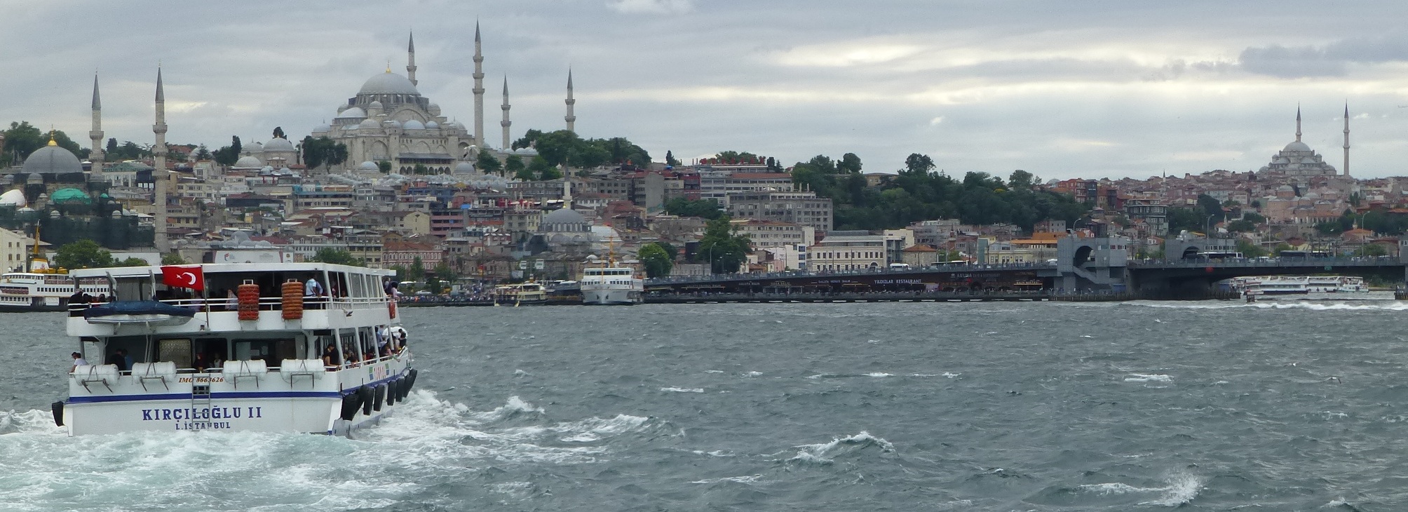 View of Golden Horn and Süleymaniye Mosque from the Bosphorus