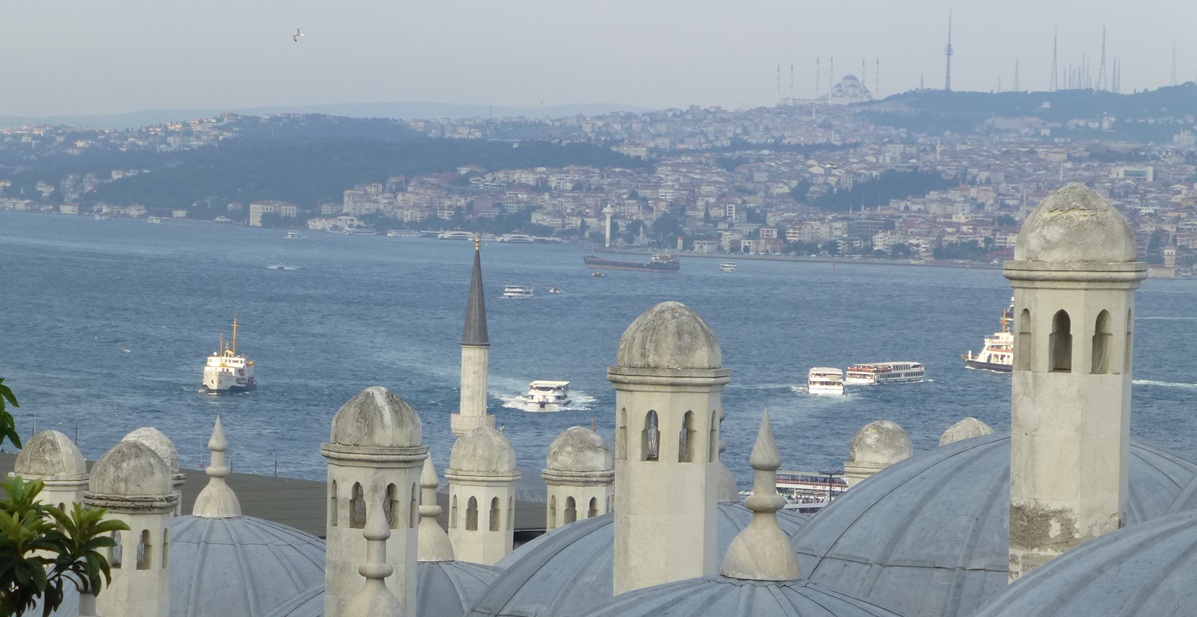 View of the Bosphorus Strait and the Asian side of Istanbul