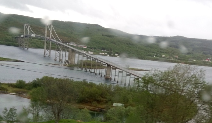 Suspension bridge greatly shortening the distance between the Lofoten archipelego and Narvik