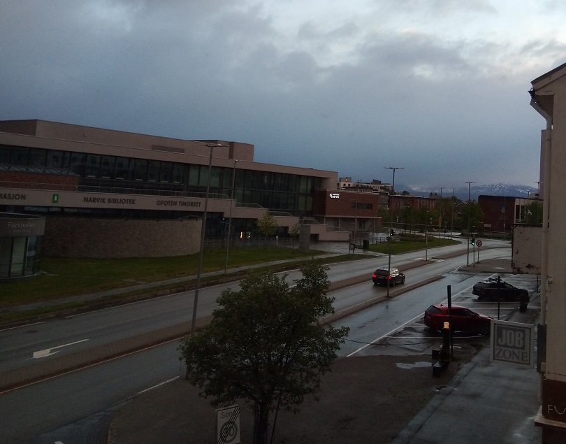 View from our Narvik hotel window 2 a.m.