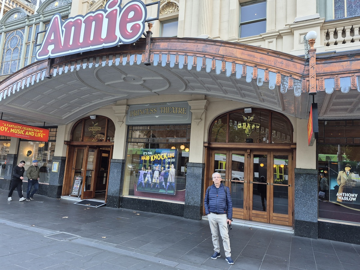Andrew outside Princess Theatre