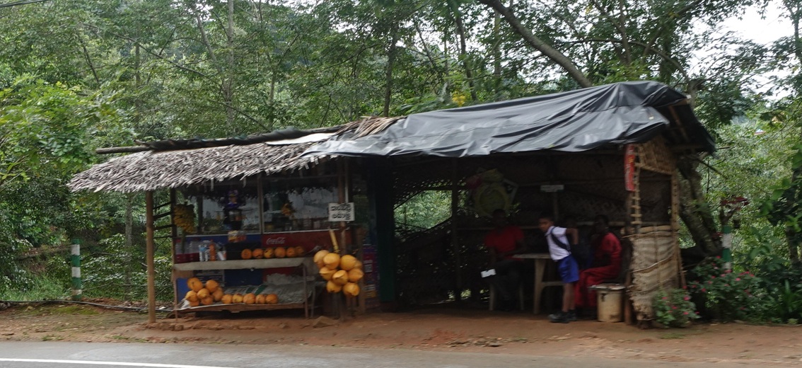 A typical stall alongside the road.