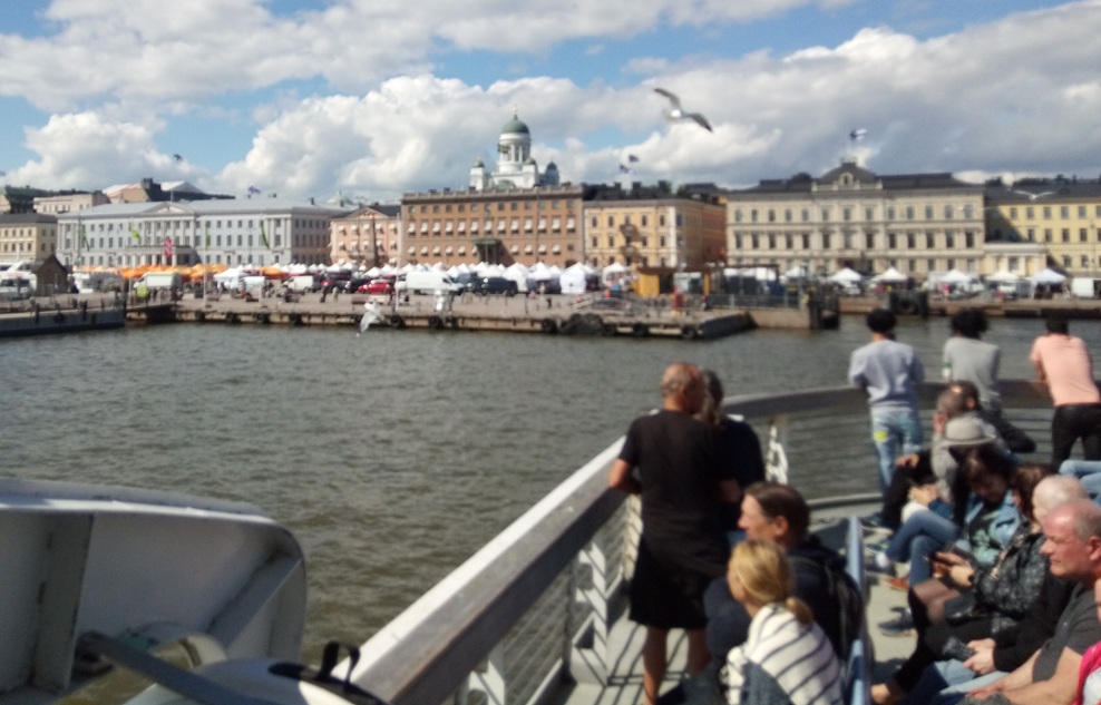 View back to the city waterfront