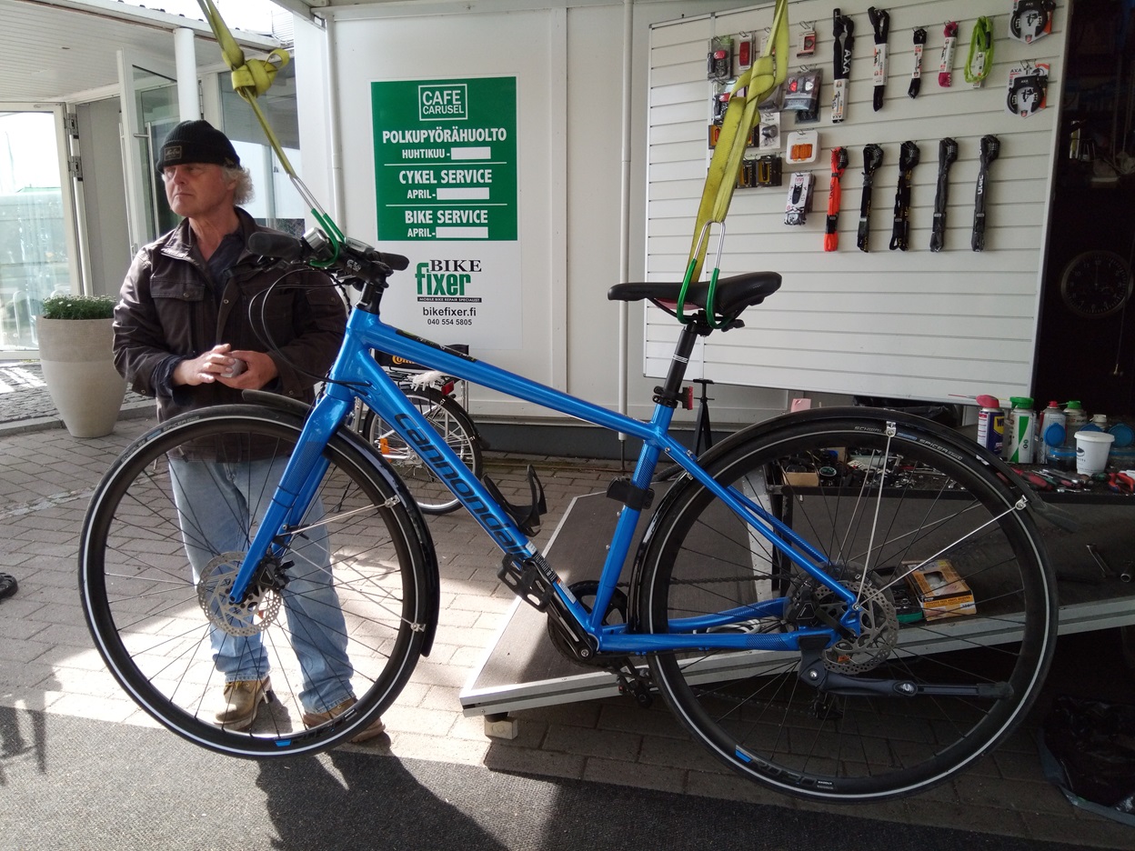 A Swedish bike mechanic and his mobile workshop
