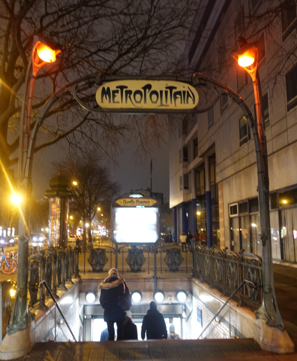 Paris, Île de la Cité Art Nouveau Metro station
