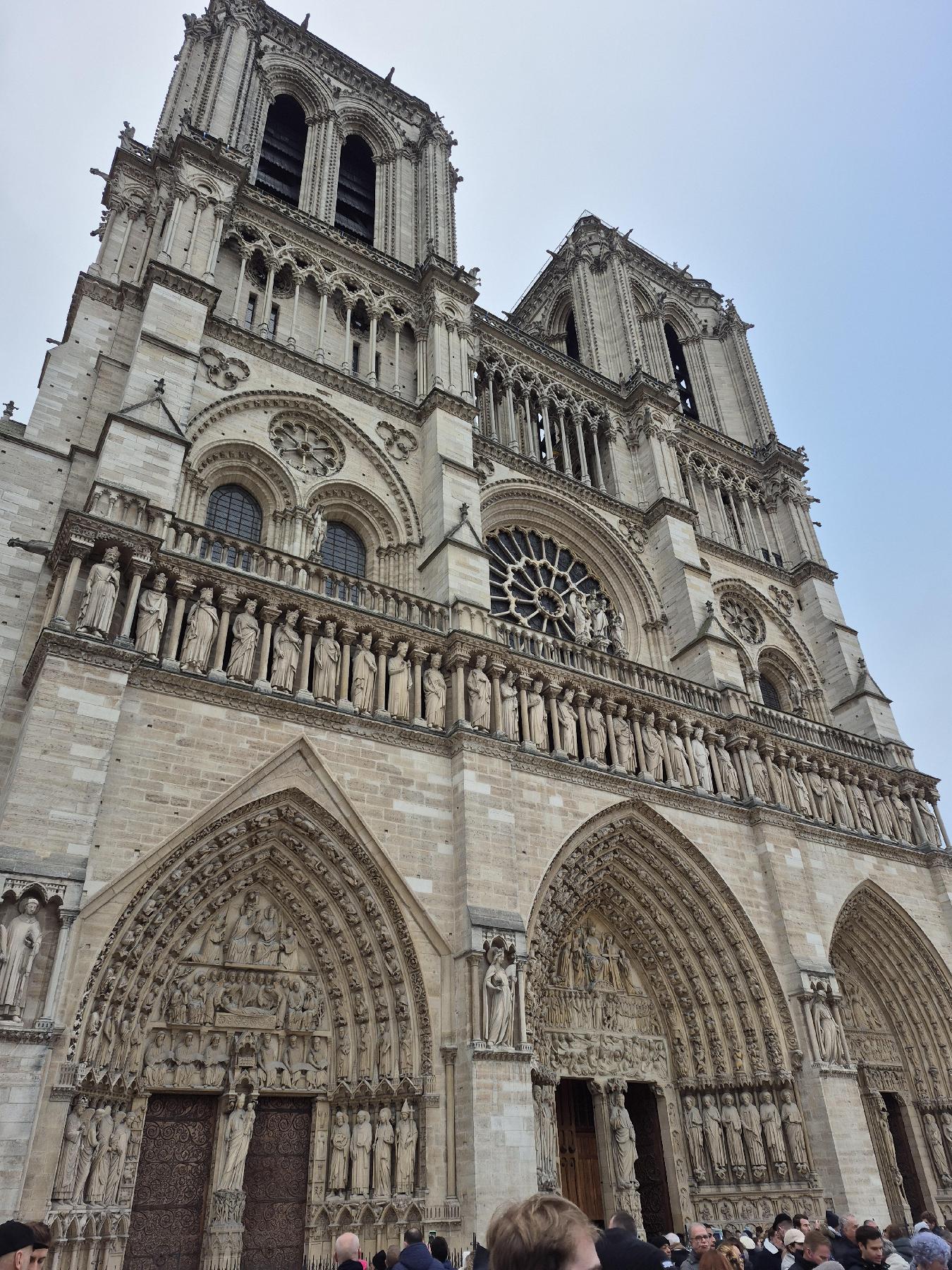 Facade of the Notre Dame Cathedral.