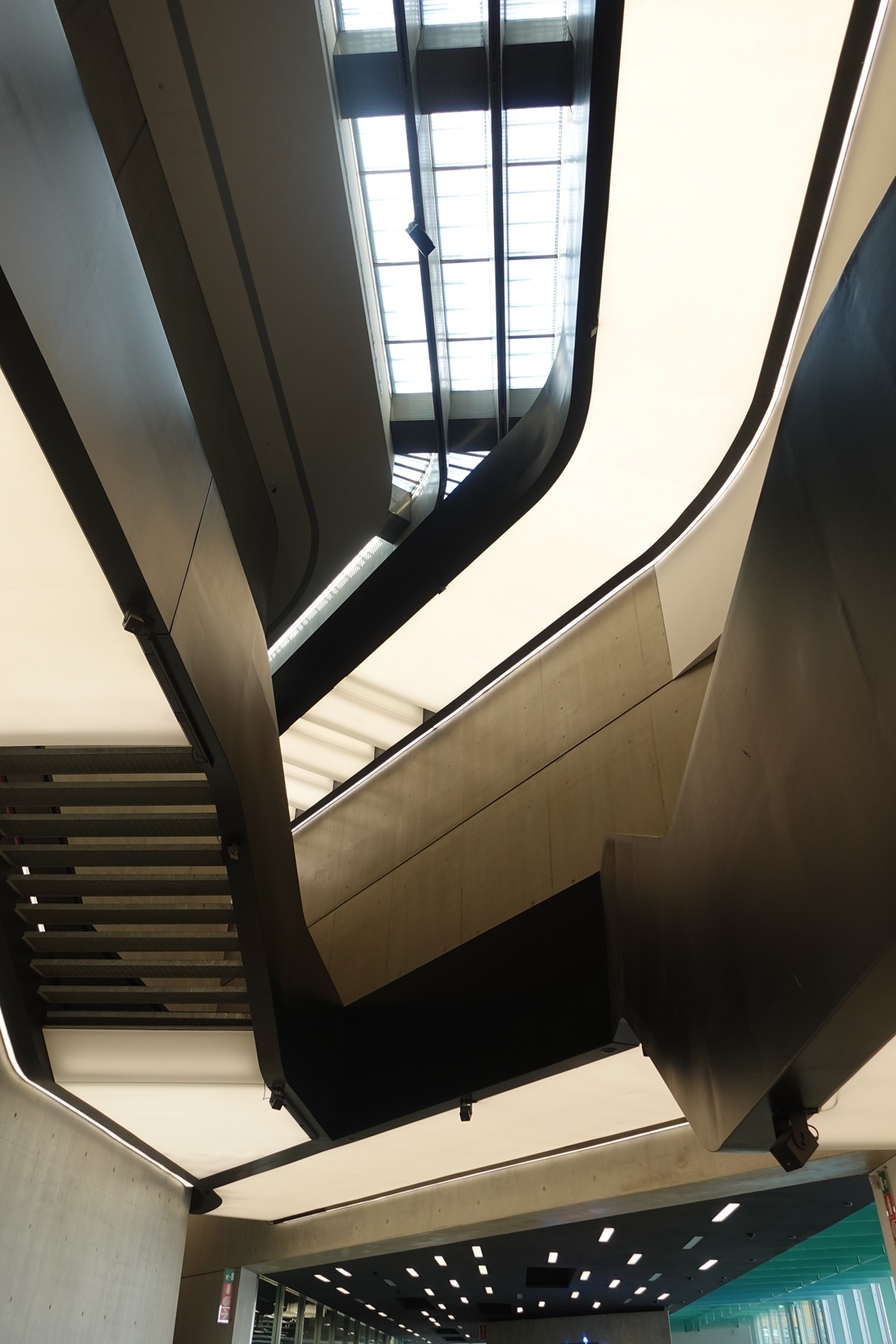 Interior of the MAXXI, by Zaha Hadid