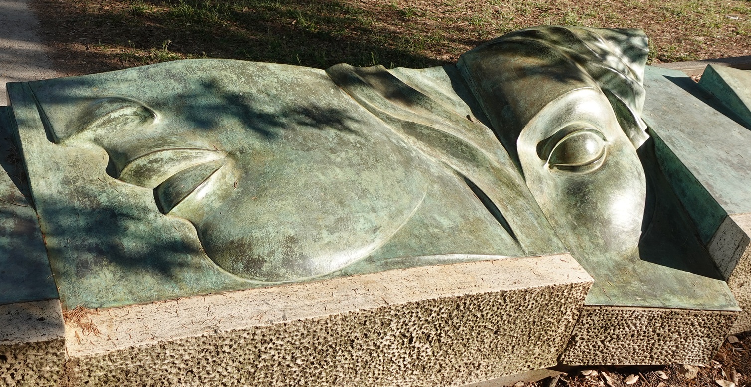 Sculpture in a park in Orvieto