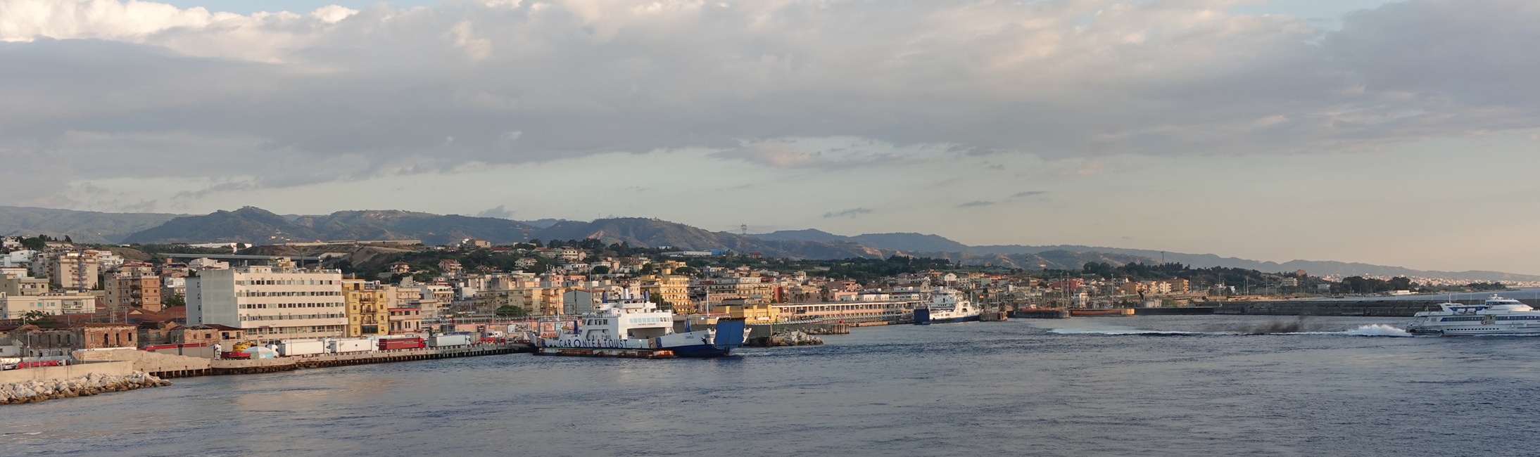Mainland Italy from the ferry.
