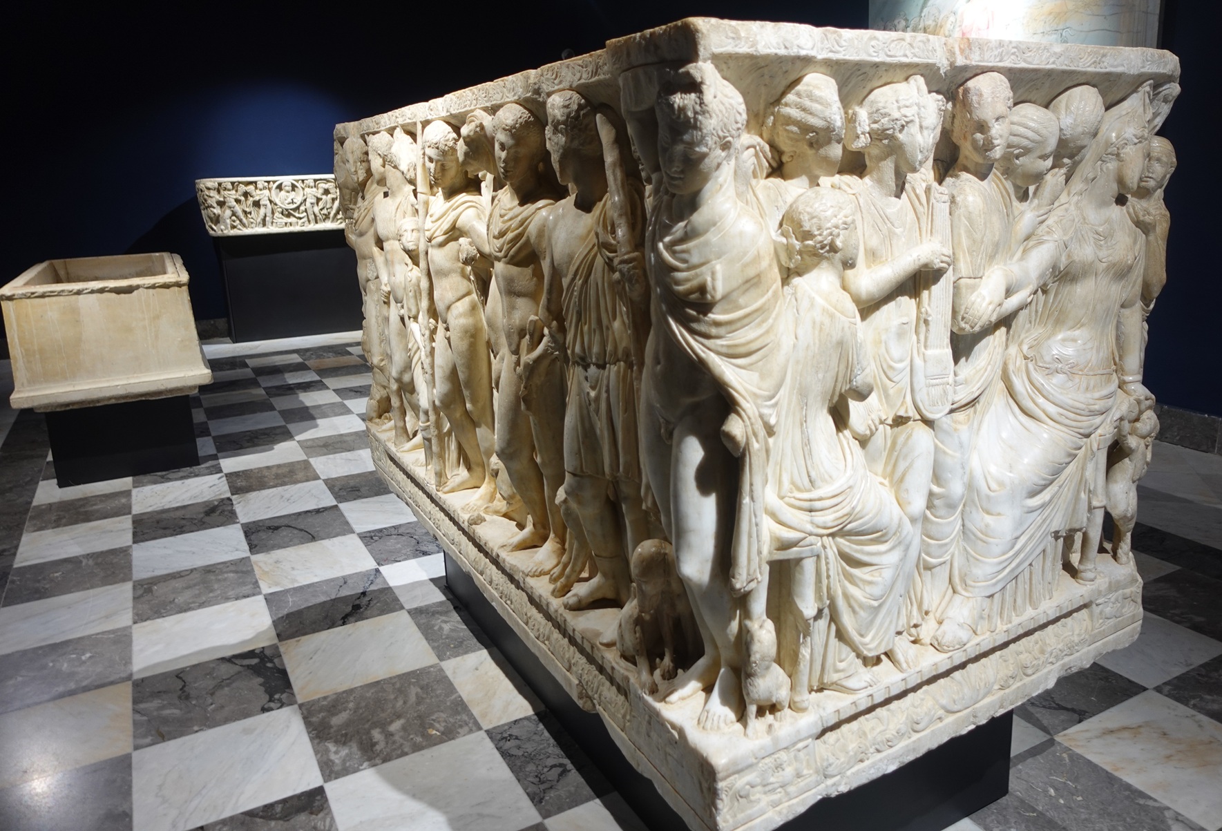 Crypt of the Duomo. Sarcophagus.