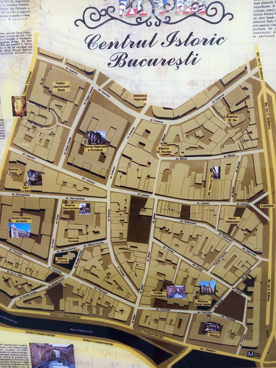 Map of Old Bucharest