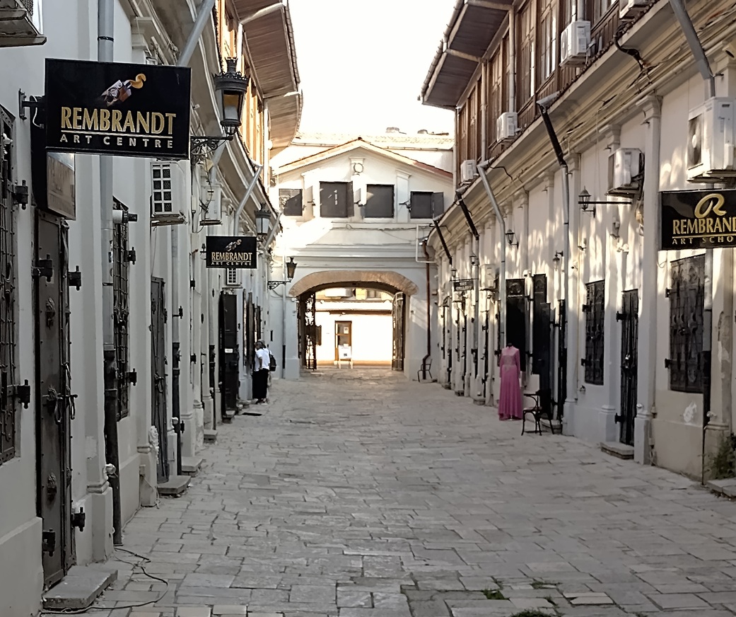 Shopping and artisan street in Bucharest