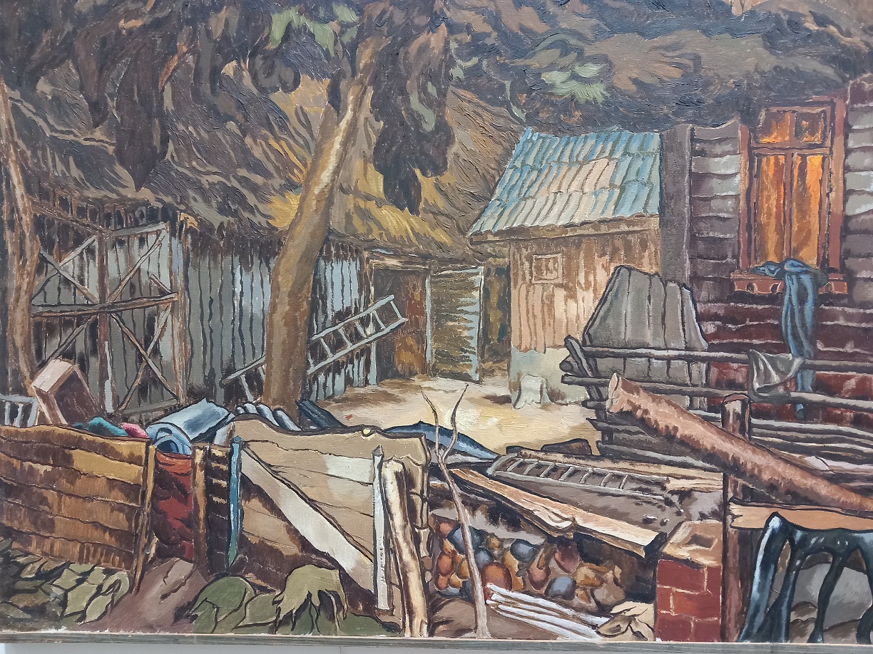 Yard in the field village, by Slavka Deneva, 1929-1984