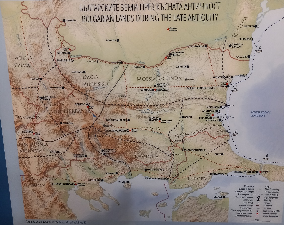 Map of the Balkans during Roman times