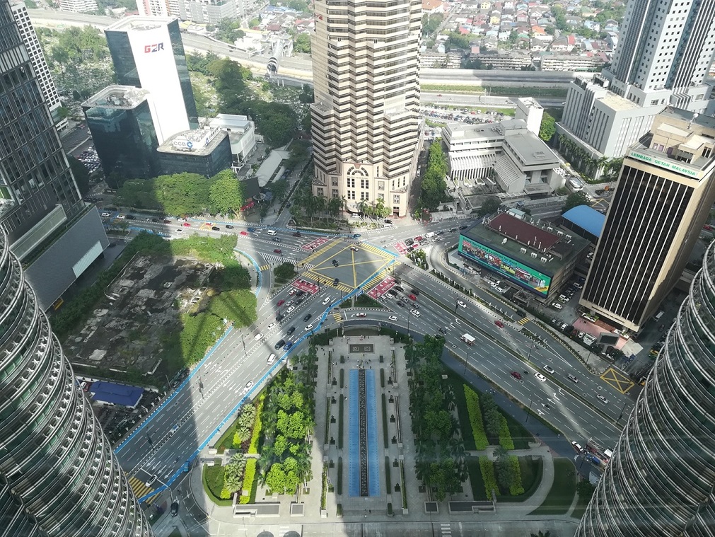 View from the walkway connecting the Petronas Twin Towers